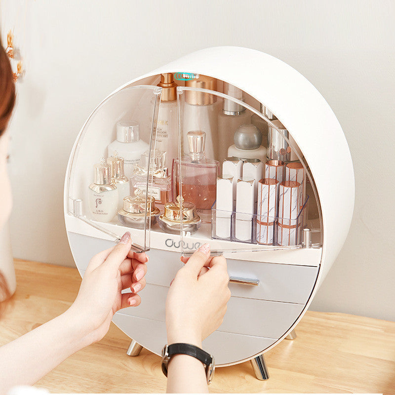 Desktop Dustproof Lipstick Mask Dressing Table Skin Care Product Rack