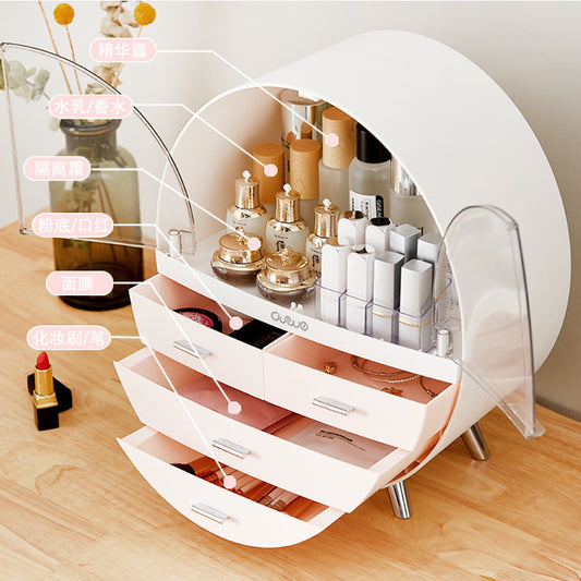 Desktop Dustproof Lipstick Mask Dressing Table Skin Care Product Rack