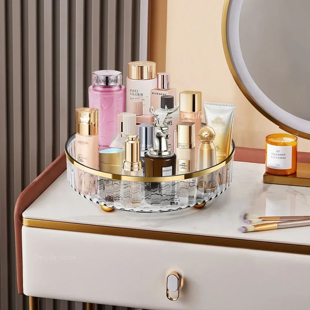 Skincare Organizer Transparent Makeup Storage Tray For Jewelry Aromatherapy